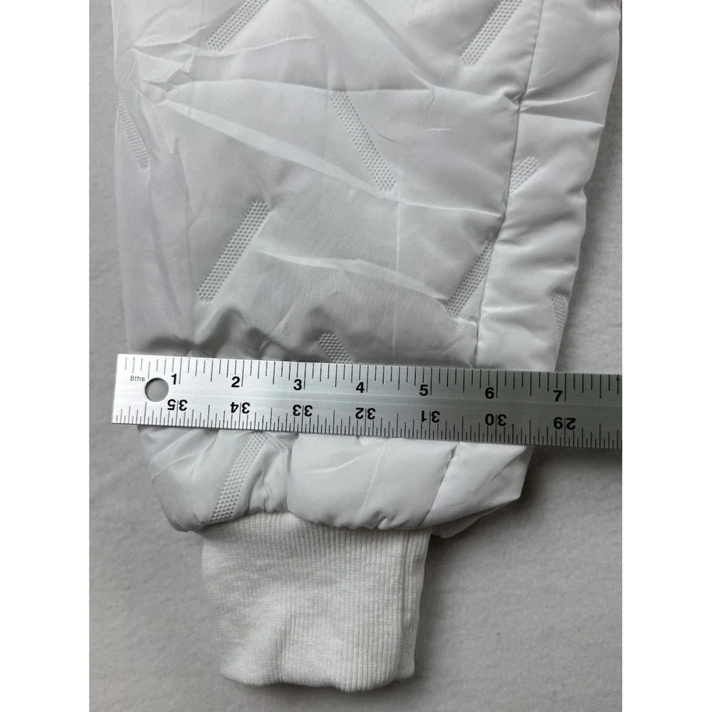 I Believe White Quilted Snow Pants Women's L